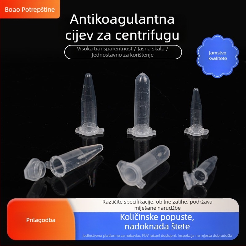 Boao cijev s antikoagulansom, jednokratna upotreba, za analizu krvnih stanica, kriogena cijev