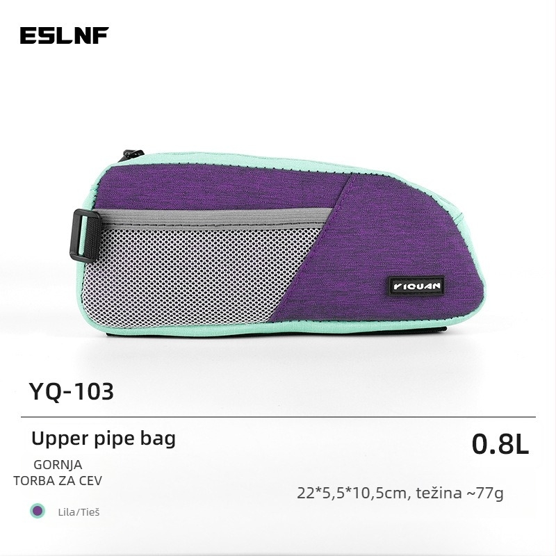 Torba za gornji okvir i prednju šasiju za brdske i cestovne bicikle – Veliki kapacitet, Model Yq-103, PU+poliester, Marka Yiquan