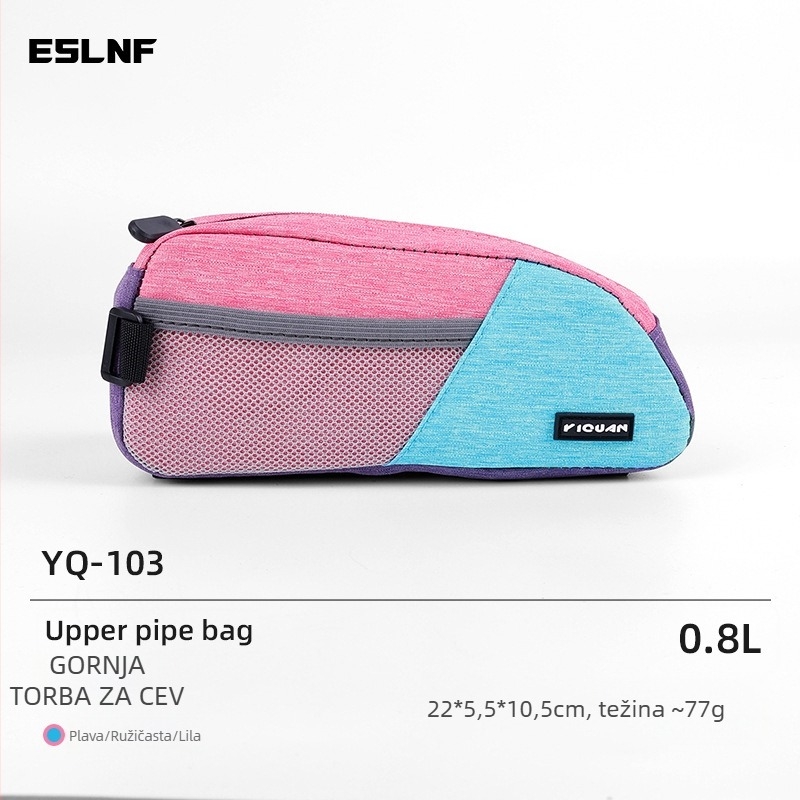 Torba za gornji okvir i prednju šasiju za brdske i cestovne bicikle – Veliki kapacitet, Model Yq-103, PU+poliester, Marka Yiquan
