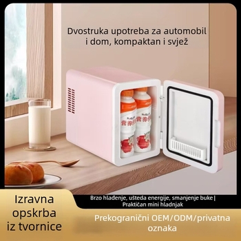 Prijenosni automobilni hladnjak s funkcijom grijanja i hlađenja, zapremina 6-10 L, 12V/220V, 30-42W, hlađenje do 4°C / grijanje do 65°C