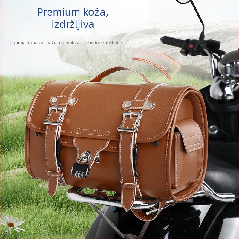 Zadnja torba za električni motocikl, PU koža, kapacitet 20 L, model 821, brend He's