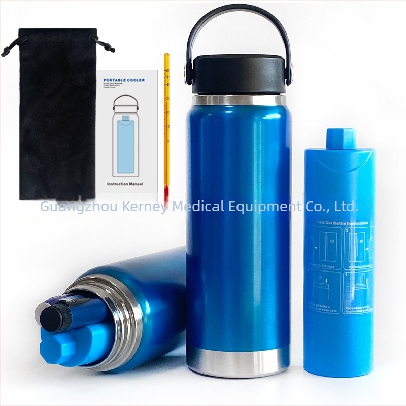 Chladič za inzulin, prenosni, od nehrđajućeg čelika, bez napajanja, kapacitet do 5 L, težina 605 g, održava 2°C