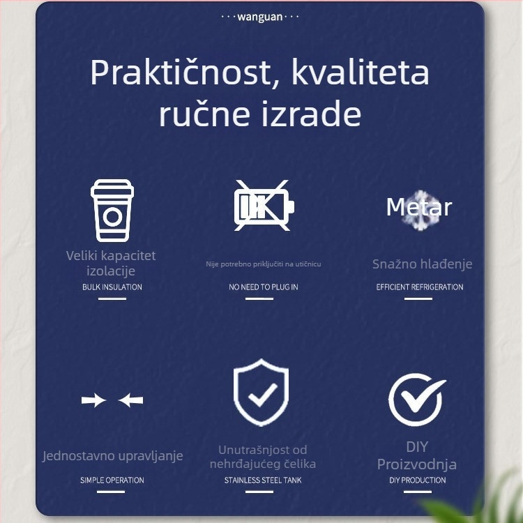 Wanguan WGBB-013 Beznapojna hladna šalica za DIY sokove, smoothie i milkshake