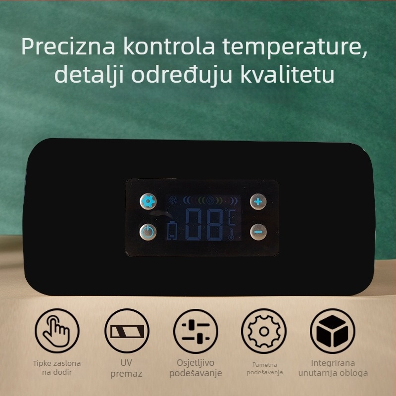 Kutija za hlađenje inzulina za skladištenje pri niskim temperaturama, kompaktni automobilni hladnjak s ugrađenom baterijom, kapacitet do 5 L