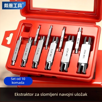 Set za uklanjanje prekinutih navoja – dvostruki glavi alat (ručno)