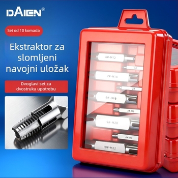 Set za uklanjanje prekinutih navoja – dvostruki glavi alat (ručno)