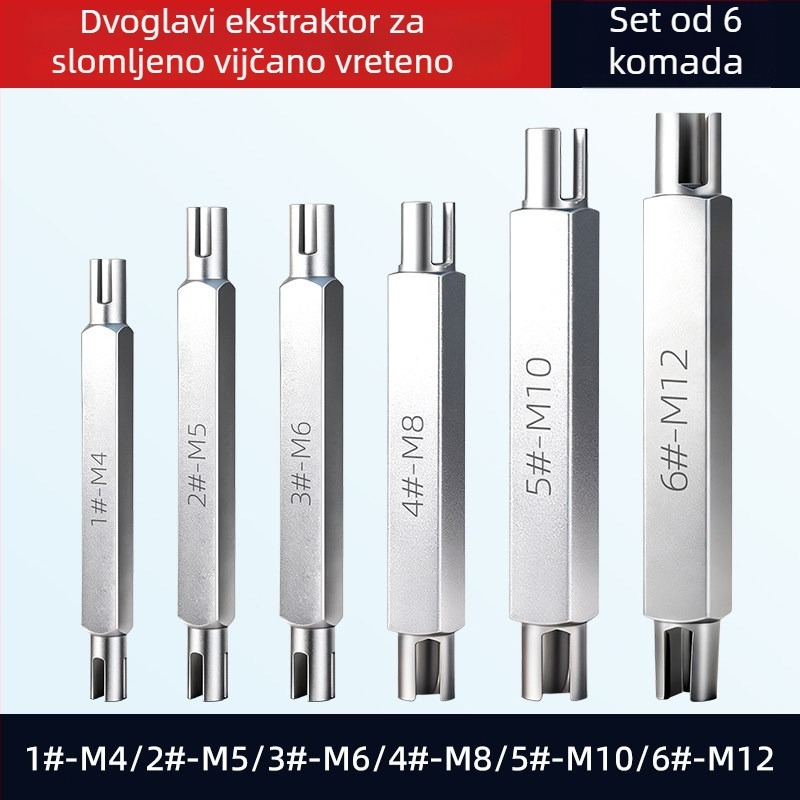 Set za uklanjanje prekinutih navoja – dvostruki glavi alat (ručno)