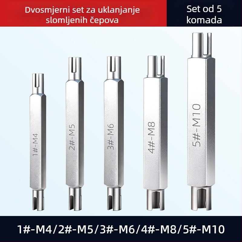 Set za uklanjanje prekinutih navoja – dvostruki glavi alat (ručno)
