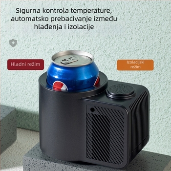 Auto hladnjak s brzim hlađenjem i grijanjem, prijenosni nehrđajući čelik, 12V, 36W, raspon 0-60°C