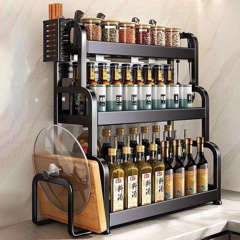 Retro stil stalak za začine na kuhinjskoj ploči, bez bušenja, za bočice umaka i začina