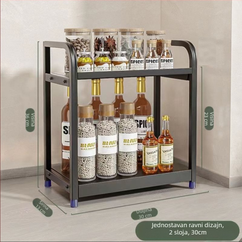 Retro stil stalak za začine na kuhinjskoj ploči, bez bušenja, za bočice umaka i začina
