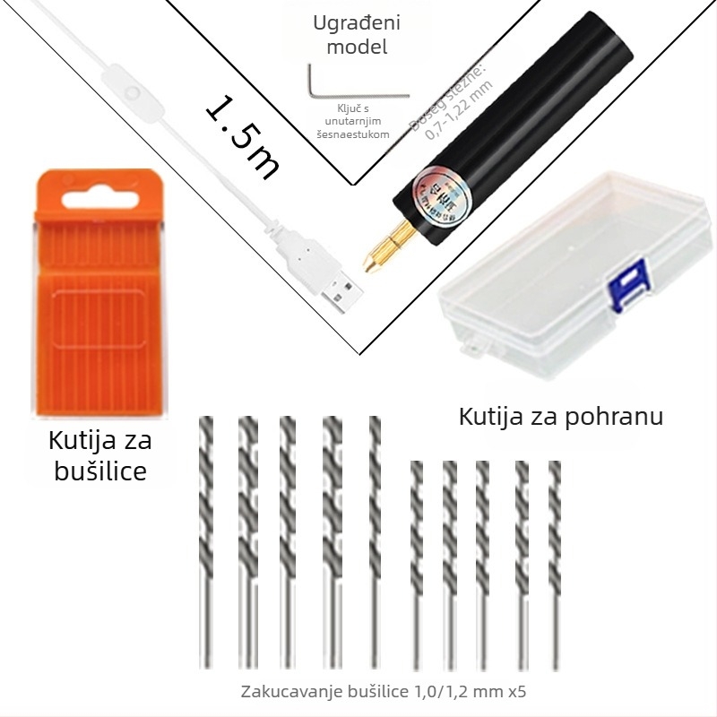 Craftsman ručni električni brus za nefrit i drvorez, glatka regulacija brzine, 3.7V-5V, kabel 1 m, napajanje iz mreže, višenamjenski alat