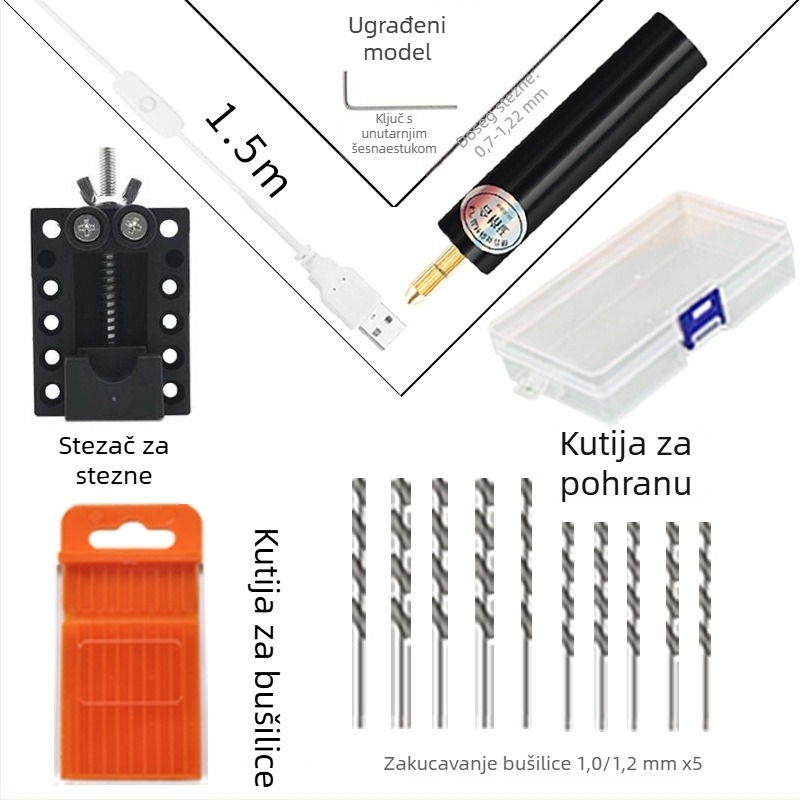Craftsman ručni električni brus za nefrit i drvorez, glatka regulacija brzine, 3.7V-5V, kabel 1 m, napajanje iz mreže, višenamjenski alat