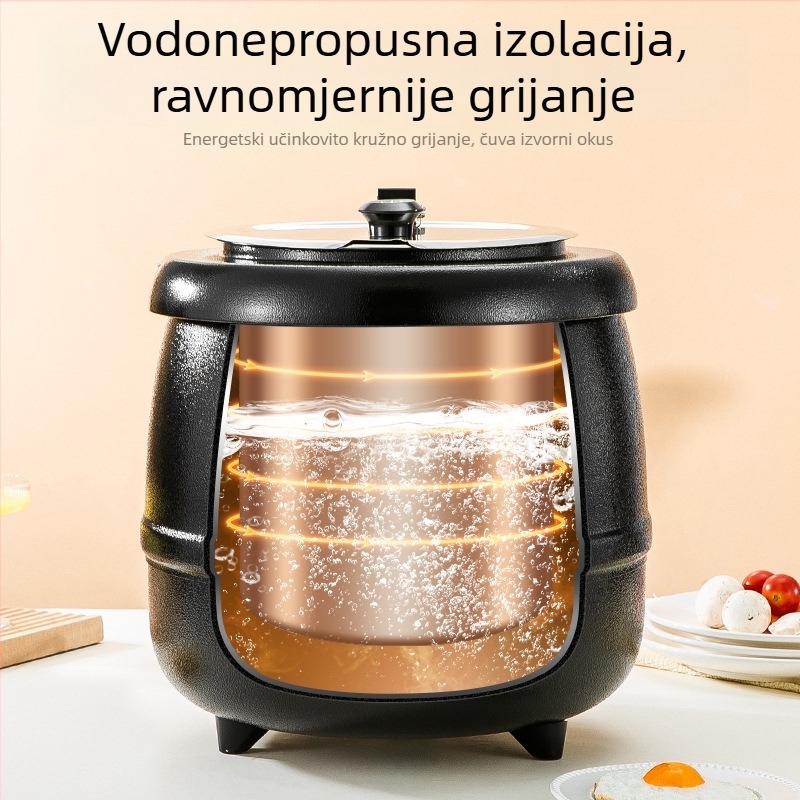 Višenamjenska posuda za juhu od nehrđajućeg čelika s dvostrukim dnom i izolacijom, model 255, kompatibilna sa svim štednjacima