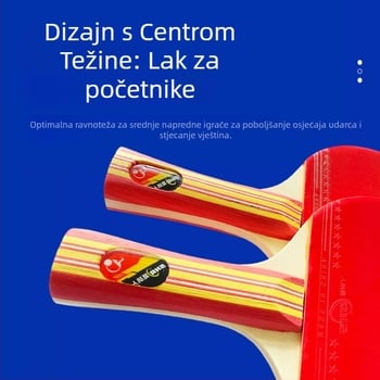 Raketa za stolni tenis, dvostruka invertna guma, horizontalni držač, topolovo drvo, model 6315