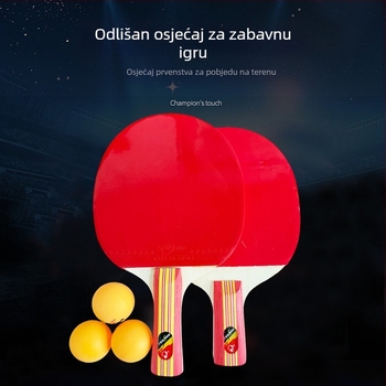 Raketa za stolni tenis, dvostruka invertna guma, horizontalni držač, topolovo drvo, model 6315