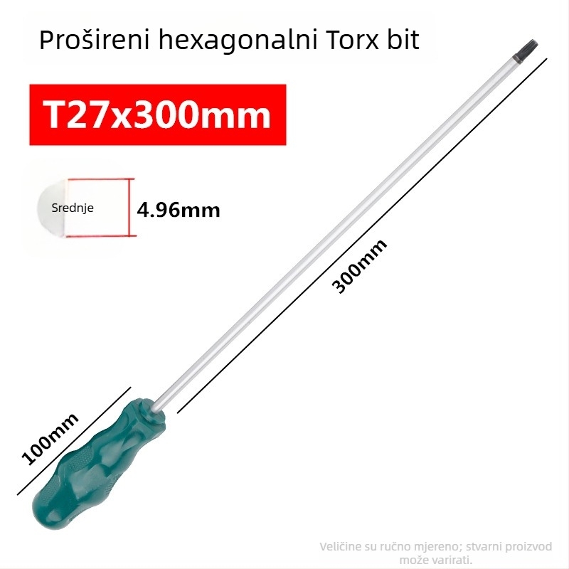 Mingyu Torx odvijač set s otvorom za vješanje, T10–T30, krom-vanadij čelik, izoliran, magnetičan, plastična ručka