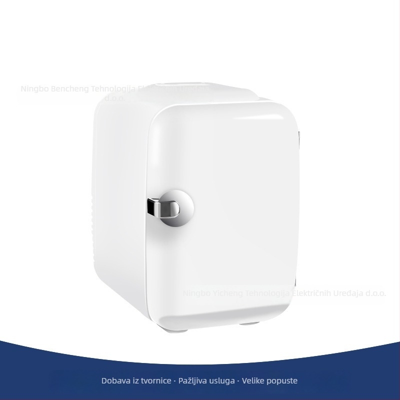 Mini autohladnjak za kozmetiku, prijenosni, kapacitet 4 L, 48 W, napajanje AC 100–240 V / DC 12 V, raspon temperature 5°C–65°C, ABS kućište