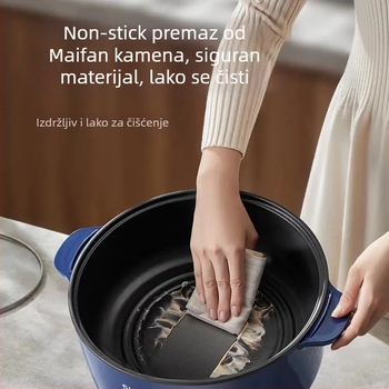 Električna posuda za kuhanje, 6 L kapaciteta, 1501 W i više, unutarnja posuda od legure, regulacija temperature, mehaničko upravljanje