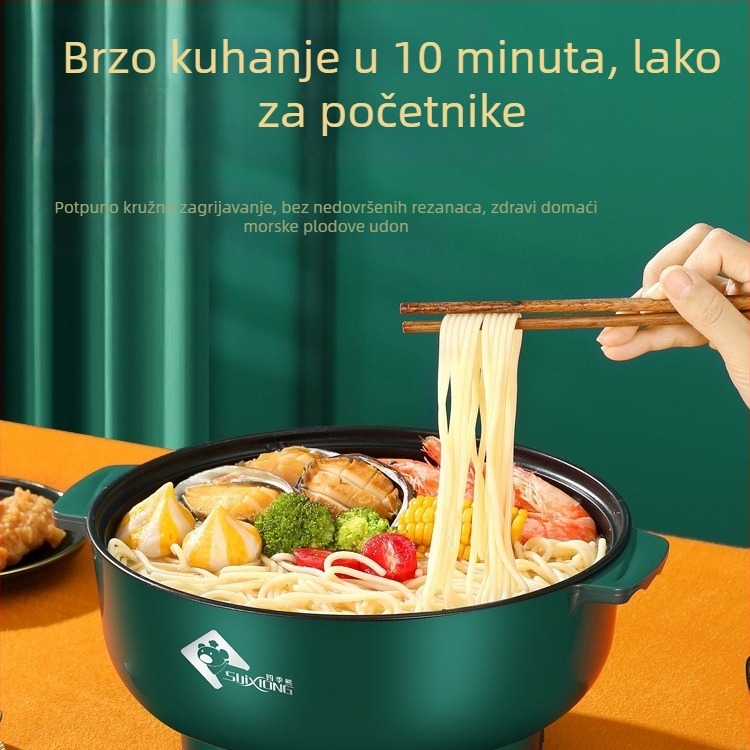 Višefunkcionalni električni lonac za kuhanje s unutarnjim posudom od nehrđajućeg čelika 3–4 L, snaga 801–1000 W, funkcije: para, prženje, kuhanje, regulacija temperature, zaštita od sušenja
