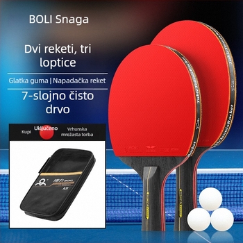 Set stolnog tenisa A11 – Boli, reketa od lipe, invert guma, Shakehand zahvat, dvije reketa i tri loptice