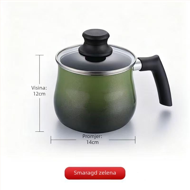 Takaho emajlirani višenamjenski lonac s neprijanjajućim slojem, staklenim poklopom, višeslojno dno, kompatibilan sa svim pločama štednjaka