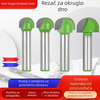 Polukružna glodalica za ključe, serija glodalica s okruglim dnom, tvrda zlitina, obložena, okrugla ručka
