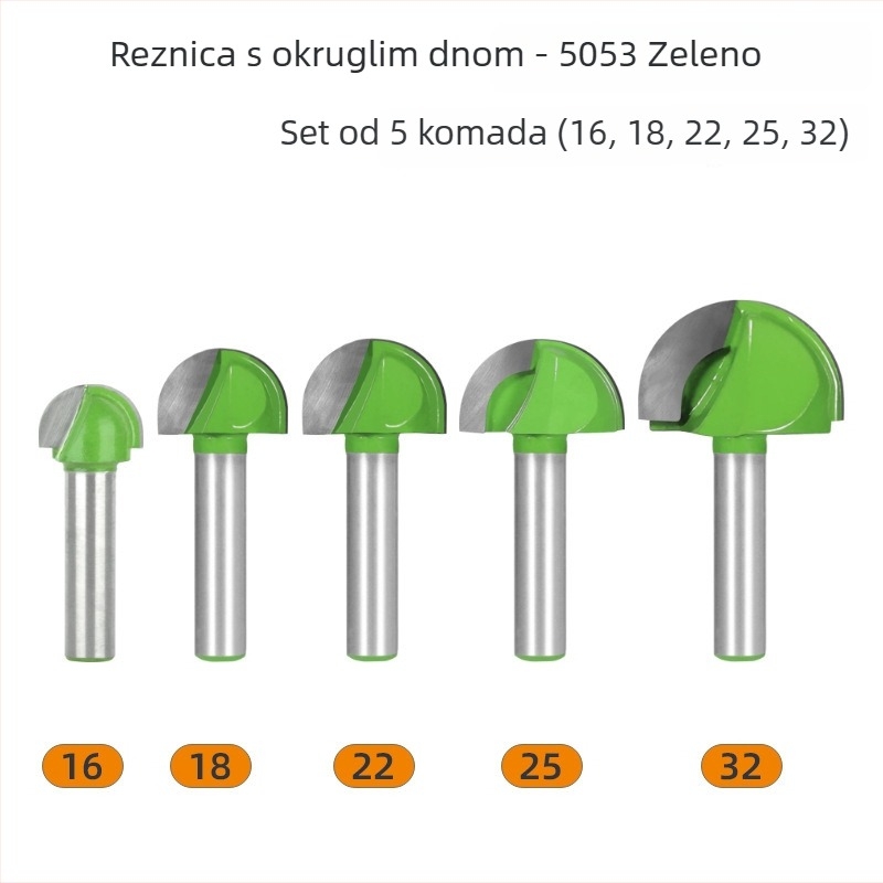 Polukružna glodalica za ključe, serija glodalica s okruglim dnom, tvrda zlitina, obložena, okrugla ručka