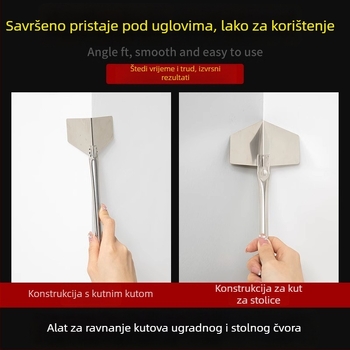 Nerđajući čelični alat za kutove za unutarnje i vanjske zidove – skraper za unutarnje i vanjske kutove te alat za žbukanje, model Putty Scraper, marka Strength.