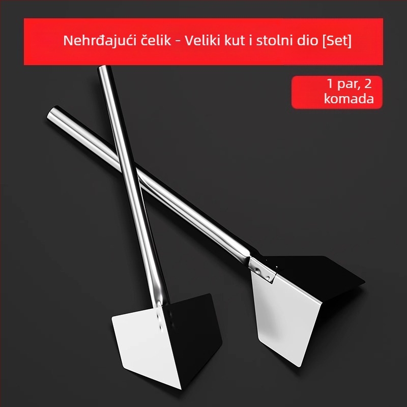 Nerđajući čelični alat za kutove za unutarnje i vanjske zidove – skraper za unutarnje i vanjske kutove te alat za žbukanje, model Putty Scraper, marka Strength.