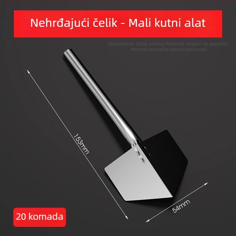 Nerđajući čelični alat za kutove za unutarnje i vanjske zidove – skraper za unutarnje i vanjske kutove te alat za žbukanje, model Putty Scraper, marka Strength.