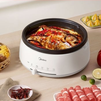 Midea električni lonac za kuhanje, 4 L, višenamjenski električni wok, jednostavan za čišćenje DY28P151