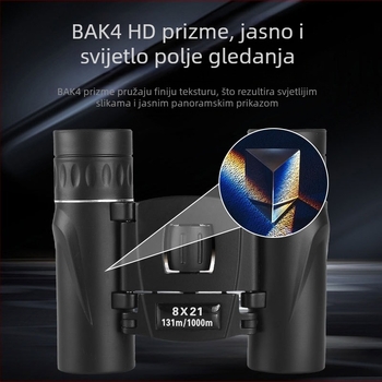 Binokulari za vanjsku fotografiju i planinarenje – visoka snaga, visoka razlučivost, prijenosni putni dizajn, ovlaštena privatna marka.