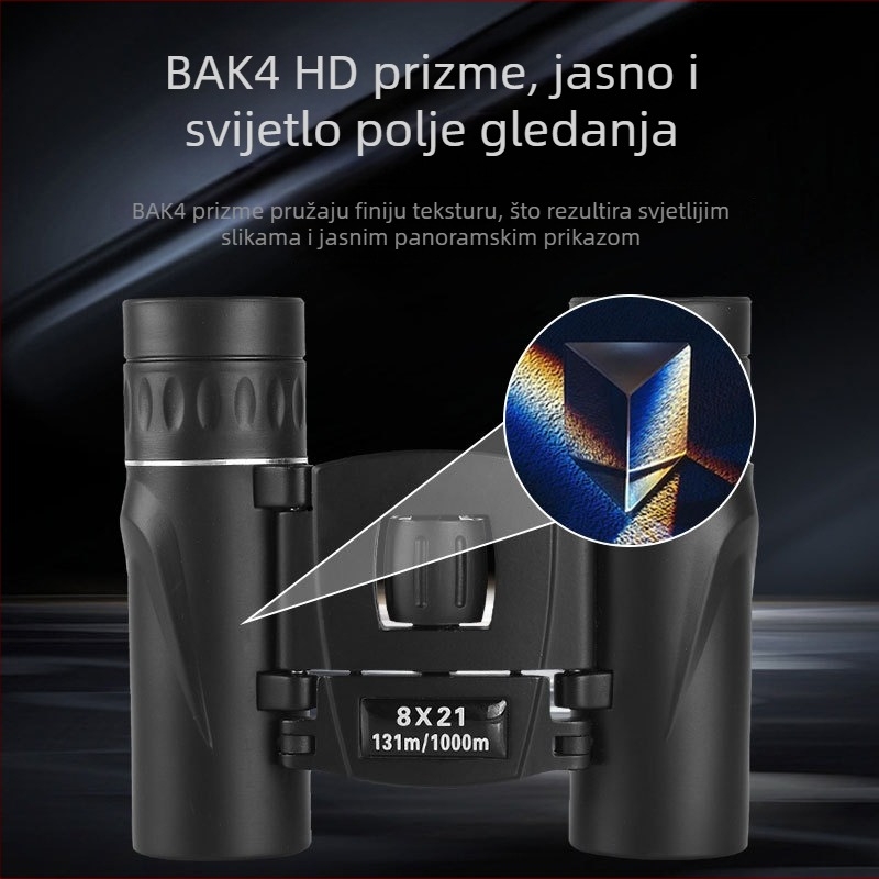 Binokulari za vanjsku fotografiju i planinarenje – visoka snaga, visoka razlučivost, prijenosni putni dizajn, ovlaštena privatna marka.