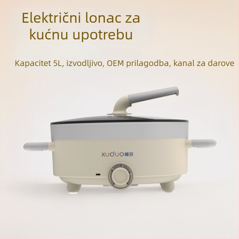 Električni lonac za toplo jelo, kapacitet 4-5 L, snaga 1201-1500 W, plastično kućište, unutarnja posuda od aluminijske legure