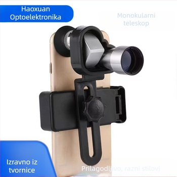 Haoxuan monokularni teleskop – metalno kućište, za vanjsku upotrebu, HD optika, kompatibilan s fotografiranjem mobilnim telefonom