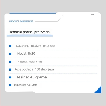 Haoxuan monokularni teleskop – metalno kućište, za vanjsku upotrebu, HD optika, kompatibilan s fotografiranjem mobilnim telefonom
