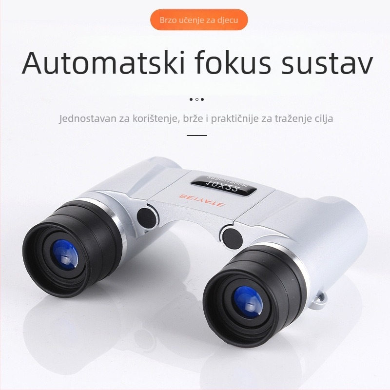 Binokular 10x22 s autofokusom, HD slika, prijenosni za vanjsku upotrebu, noćni vid za fotografiranje, za koncerte i natjecanja
