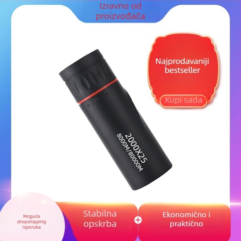 Monokularni teleskop za promatranje ptica i planinarenje, 10x povećanje, vidno polje 1000/7000, promjer izlazne zjenice 24 mm, udaljenost izlazne zjenice 20 mm (10x; vidno polje 1000/7000; izlazna zjenica 24 mm; udaljenost 20 mm)