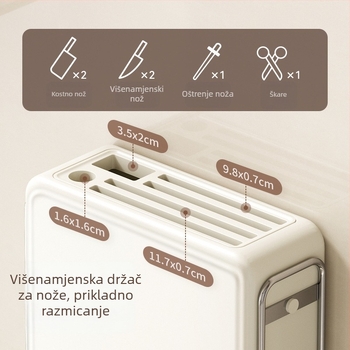 Dongxi Zidni kuhinjski ormarić za pohranu — bez bušenja, višestruka funkcija, ABS + ugljični čelik, zidni, moderni stil