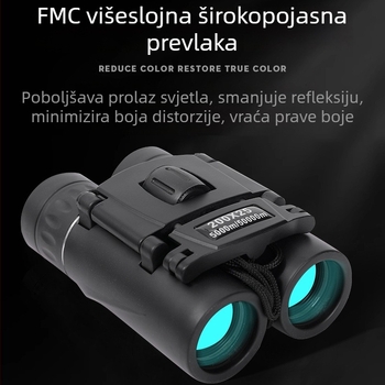 Dječji HD binokular, 8× povećanje, vidno polje 126 m/1000 m, izlazna zjenica 7,1 mm
