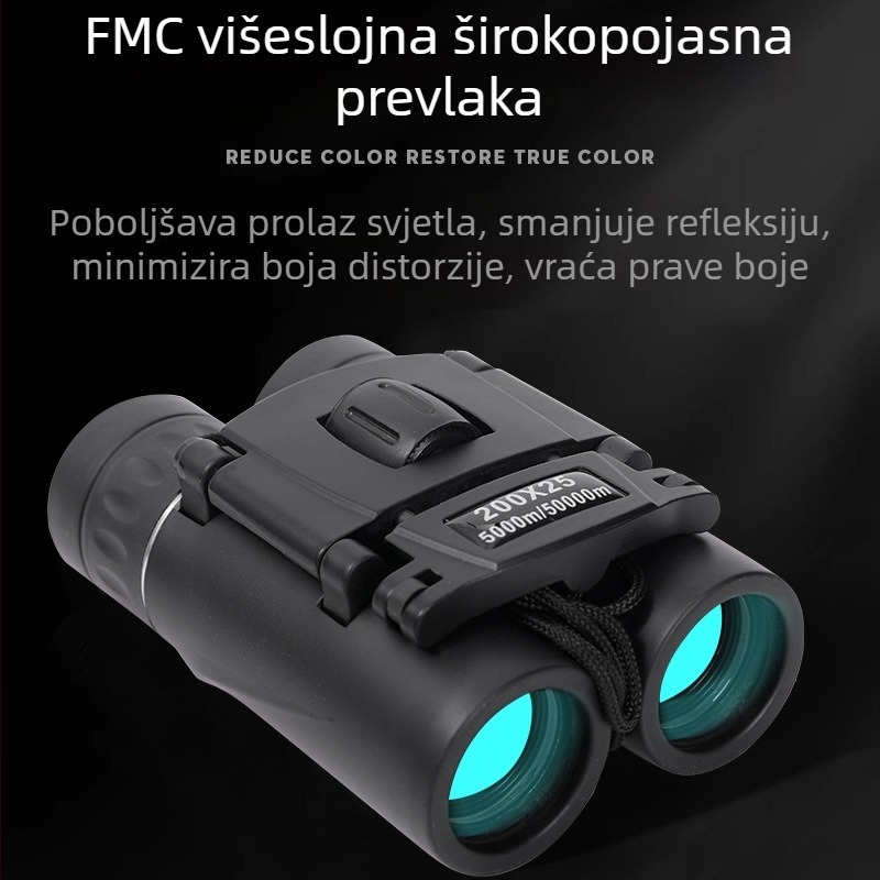Dječji HD binokular, 8× povećanje, vidno polje 126 m/1000 m, izlazna zjenica 7,1 mm