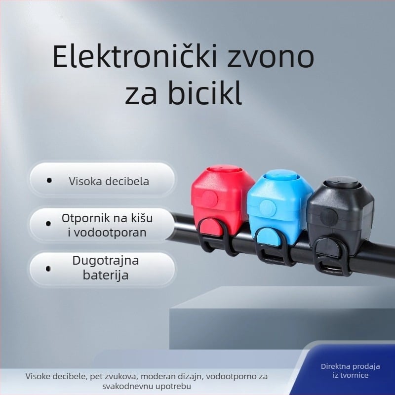 Zvono za bicikl za planinske, cestovne i sklopne bicikle; plastično kućište, model A-018, marka Yj