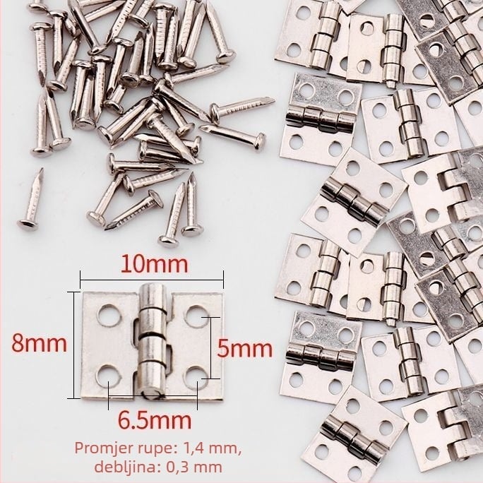 Mini bakrena kutijica s 360° šarnirom, elektroplatirana, 1 mm debljine, drvena kutija za rukotvorine