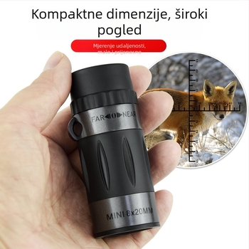 Monokularni teleskop, model 820, povećanje 8x, vidno polje 131/1000 m, izlazna zjenica 2,5 mm