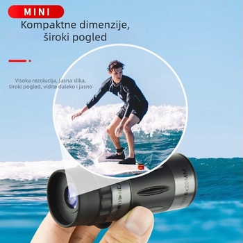 Monokularni teleskop, model 820, povećanje 8x, vidno polje 131/1000 m, izlazna zjenica 2,5 mm