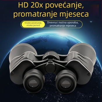 Binokularni teleskop s dvostrukim cijevima 20x50, visoko uvećanje, široko vidno polje, marka aogu