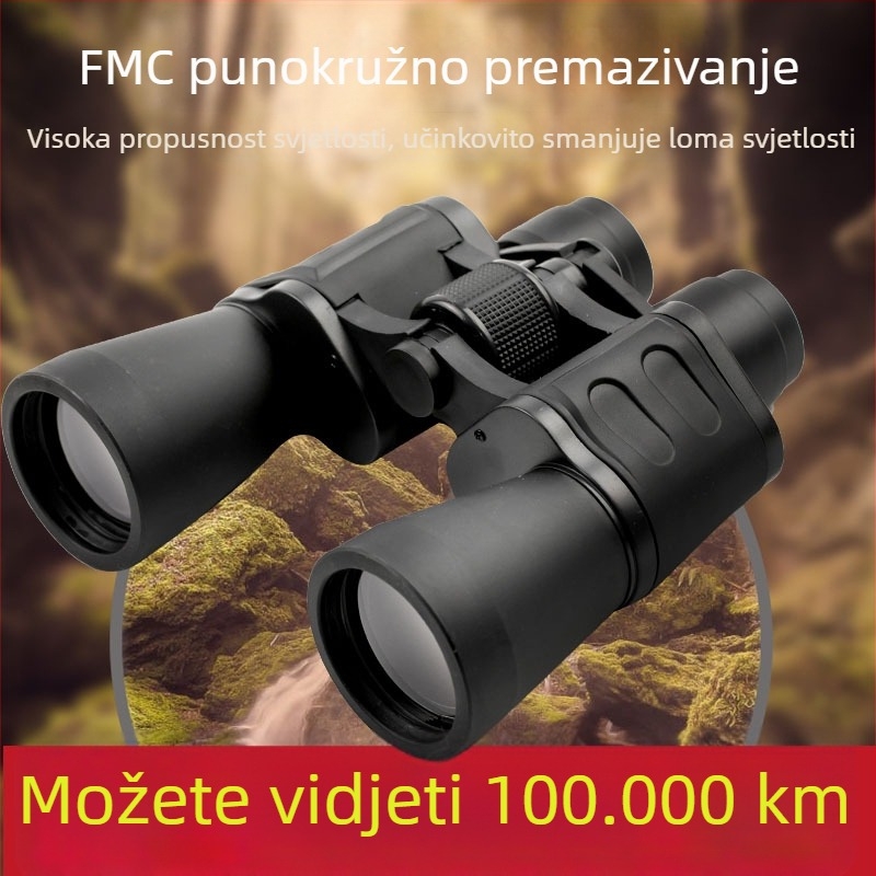 Binokularni teleskop s dvostrukim cijevima 20x50, visoko uvećanje, široko vidno polje, marka aogu