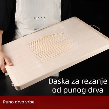 Daska za rezanje od vrbe za kućnu upotrebu, s antifungalnom zaštitom protiv plijesni, kineskog stila, pogodna za rezanje povrća i tijesto.