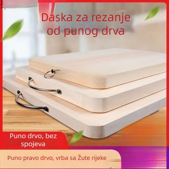 Daska za rezanje od vrbe za kućnu upotrebu, s antifungalnom zaštitom protiv plijesni, kineskog stila, pogodna za rezanje povrća i tijesto.